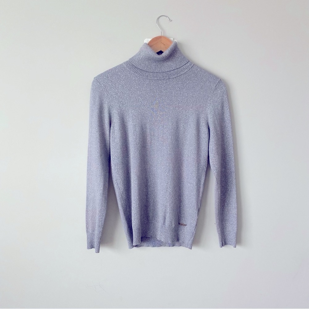 Calvin Klein metallic top long sleeve